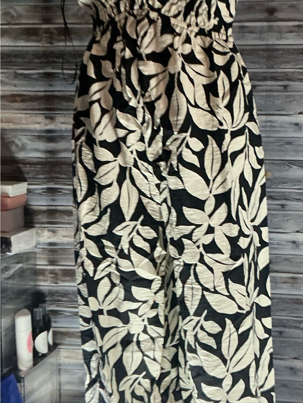 ⭐ NWT A New Day Jumpsuit Bundle XS S M Black Leaf Wide Leg - Picture 2 of 10